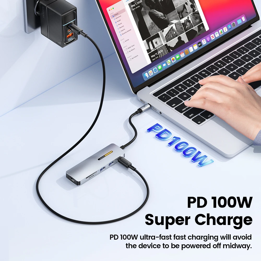 USB-концентратор Toocki 4K HDMI адаптер USB C на 5 Гбит/с USB3.0/ SD/TF C Dock для MacBook Ipad Pro USB-C Type C 3,0 Разветвитель USB C HUB