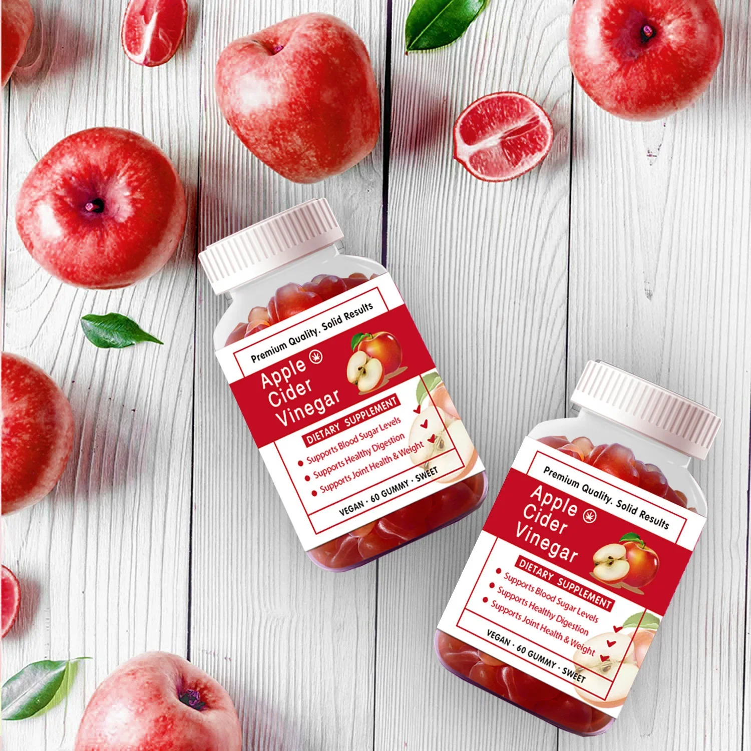 

2 bottles of Apple Cider Vinegar Bear gummy supports blood sugar levels Healthy Digestion Joint Health & Weight Loss health food