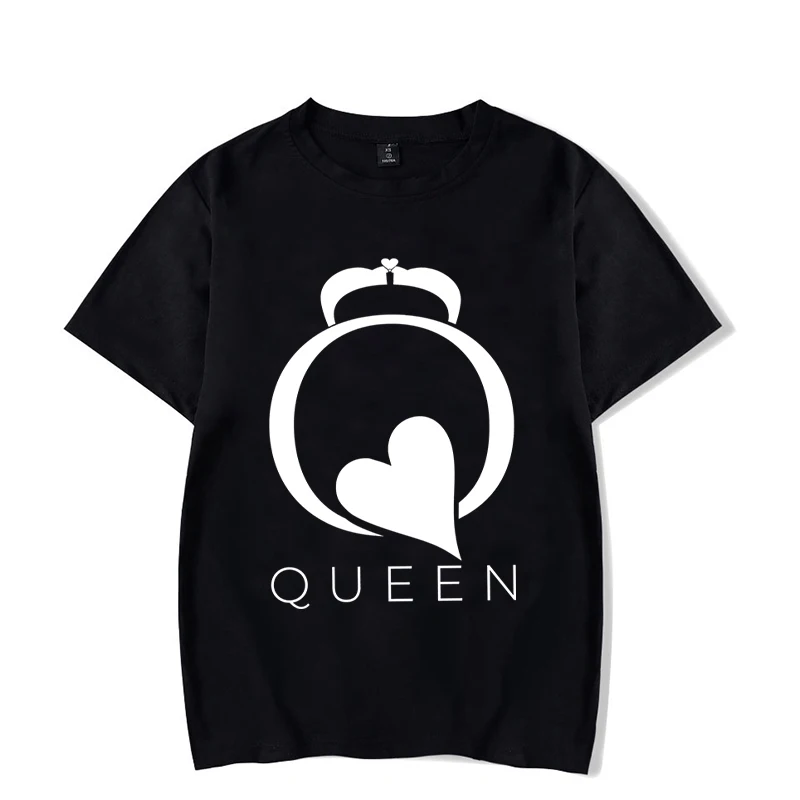 Couple T Shirt Her King His Queen Graphic Tshirts Men Women Wedding Party Shirt Short Sleeve Lovers Honeymoon Matching T Shirt