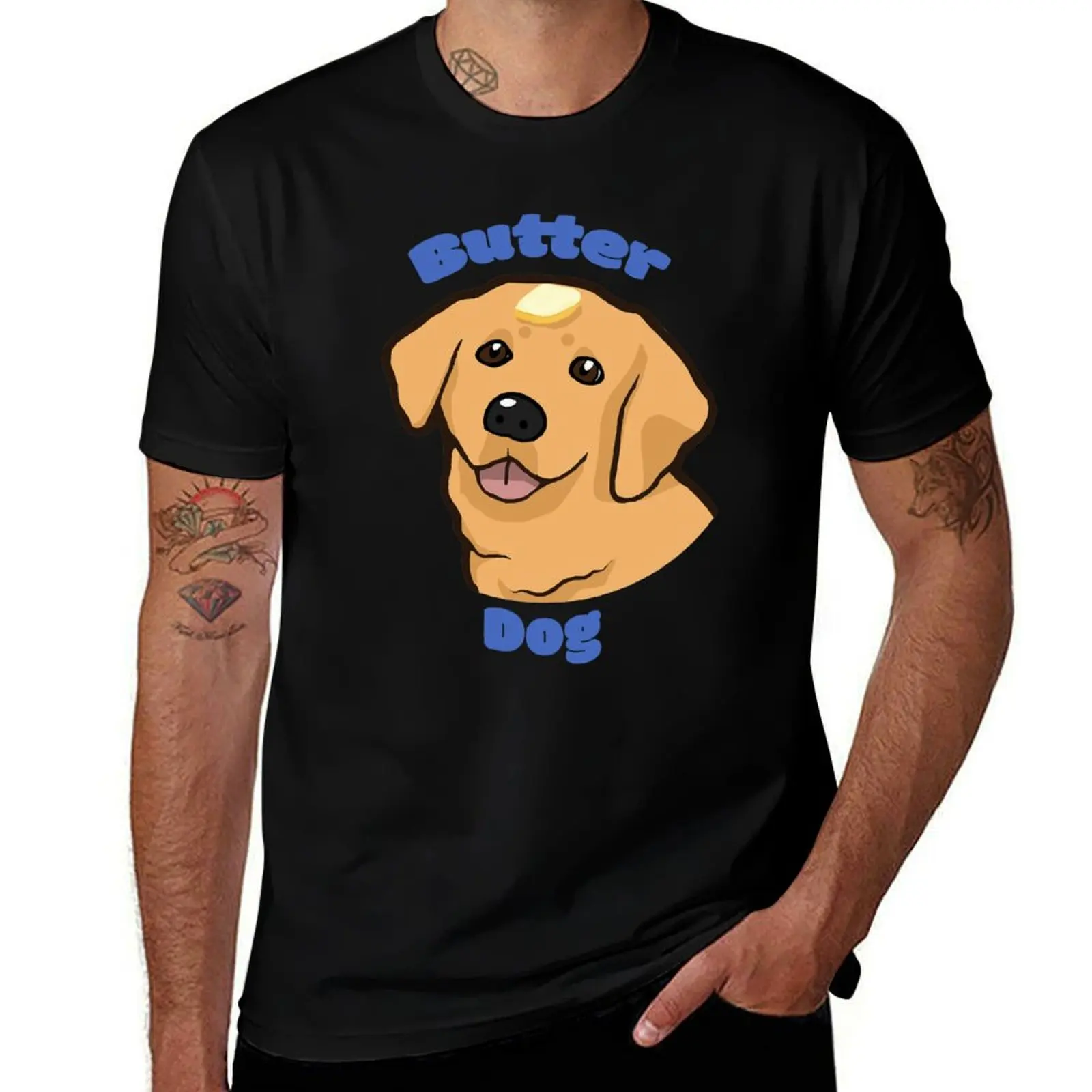 

Butter Dog Meme T-Shirt custom t shirt cute tops clothing for men