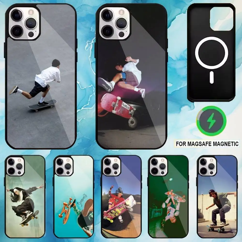 

Cool Skate Phone Case For iPhone17,16,15,14,13,12,11 Plus,Pro Max Magnetic For Magsafe Wireless Charging
