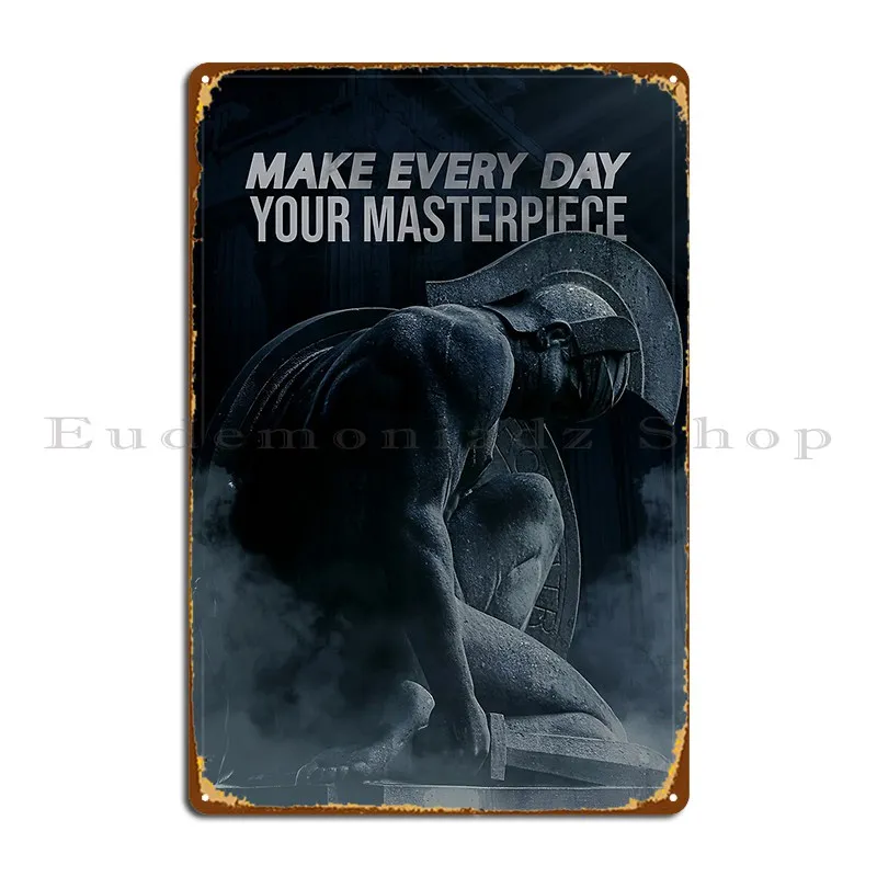 Make Every Day Your Masterpiece Motivational Quote Metal Sign Pub Plates Bar Cave Plates Club Designs Tin Sign Poster