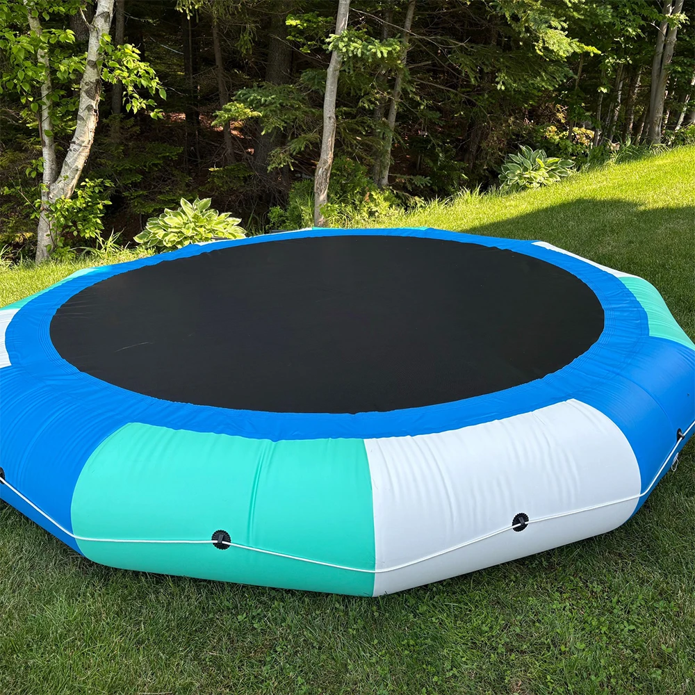 Inflatable Water Toy Entertainment Trampoline Floating Jump Platform for Lake Pool Water Sports for Kids Adults Summer Water Fun