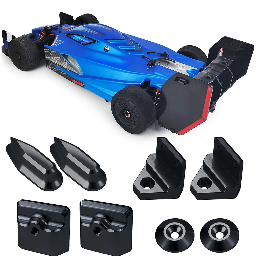 YEAHRUN Metal Tail Fins RC Car Tail Wing Mount Set for LIMITLESS 1/7 RC All-Road RC Crawler Car Upgrade Parts