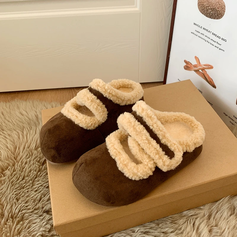 Wintermode für Damen, lässige Hausschuhe, 2025, neue Stiefel, weiche Sohle, Hausschuhe, rutschfest, vielseitig, Prinzessin, warme Slip-on-Stiefel