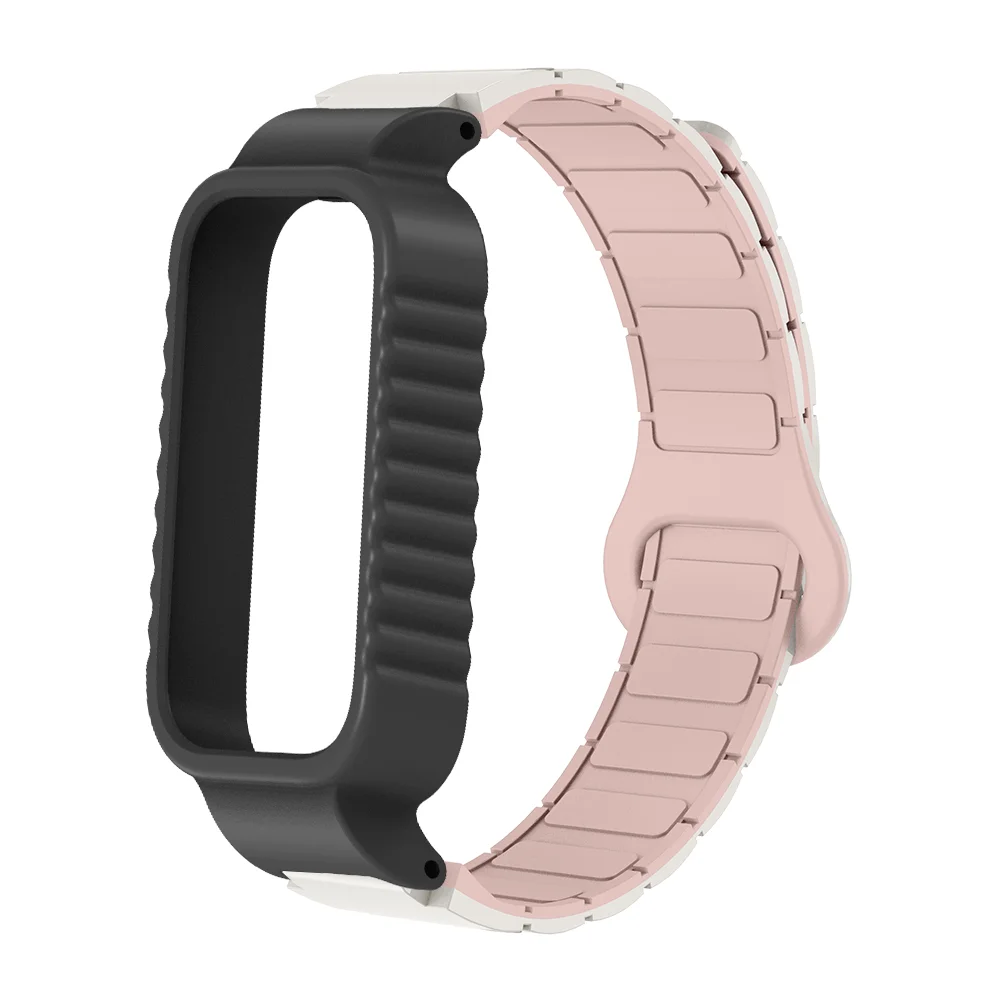

12mm Magnetic Strap For Redmi Band 3 Armor Style Waterproof Silicone Quick Release Replacement Sport Smartwatch Band Man Woman