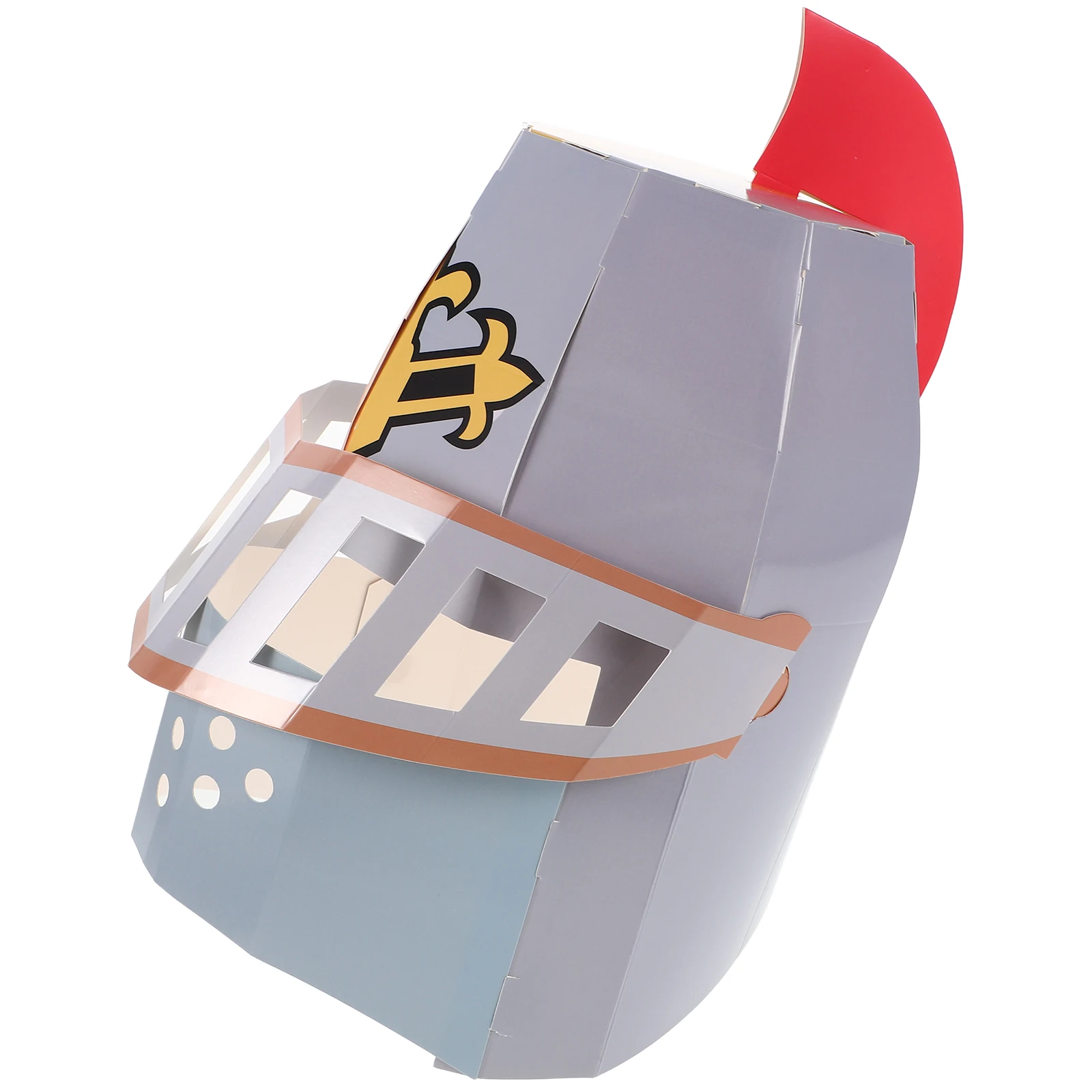 

1pcs Paper Knight Kids Party Armor Creative Diy Knight Mask For Masquerade Diy Mask Masquerade Medieval Costume Toy