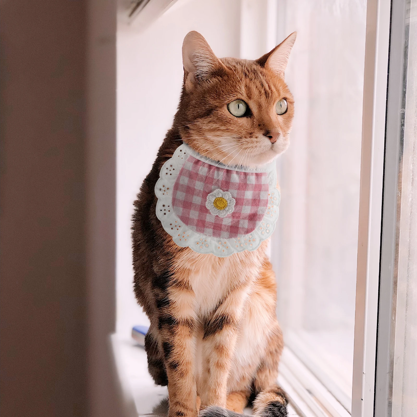 

Pet Scarf Dog Bandana Bib Cat Washable Bibs for Drool Accessories Apparel Cotton