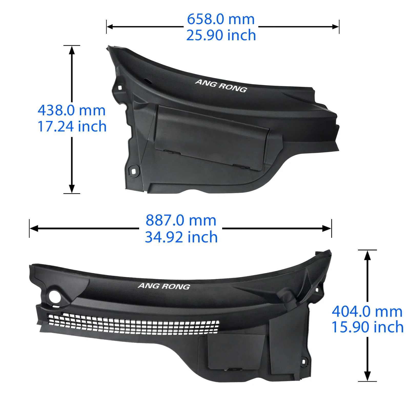 1 مجموعة قطع غيار السيارات LHD الزجاج الأمامي لوحة القلنسوة لوحة دليل المياه 51132751209 51132751210 لمحرك اليد اليسرى Mini R55 R56 R57