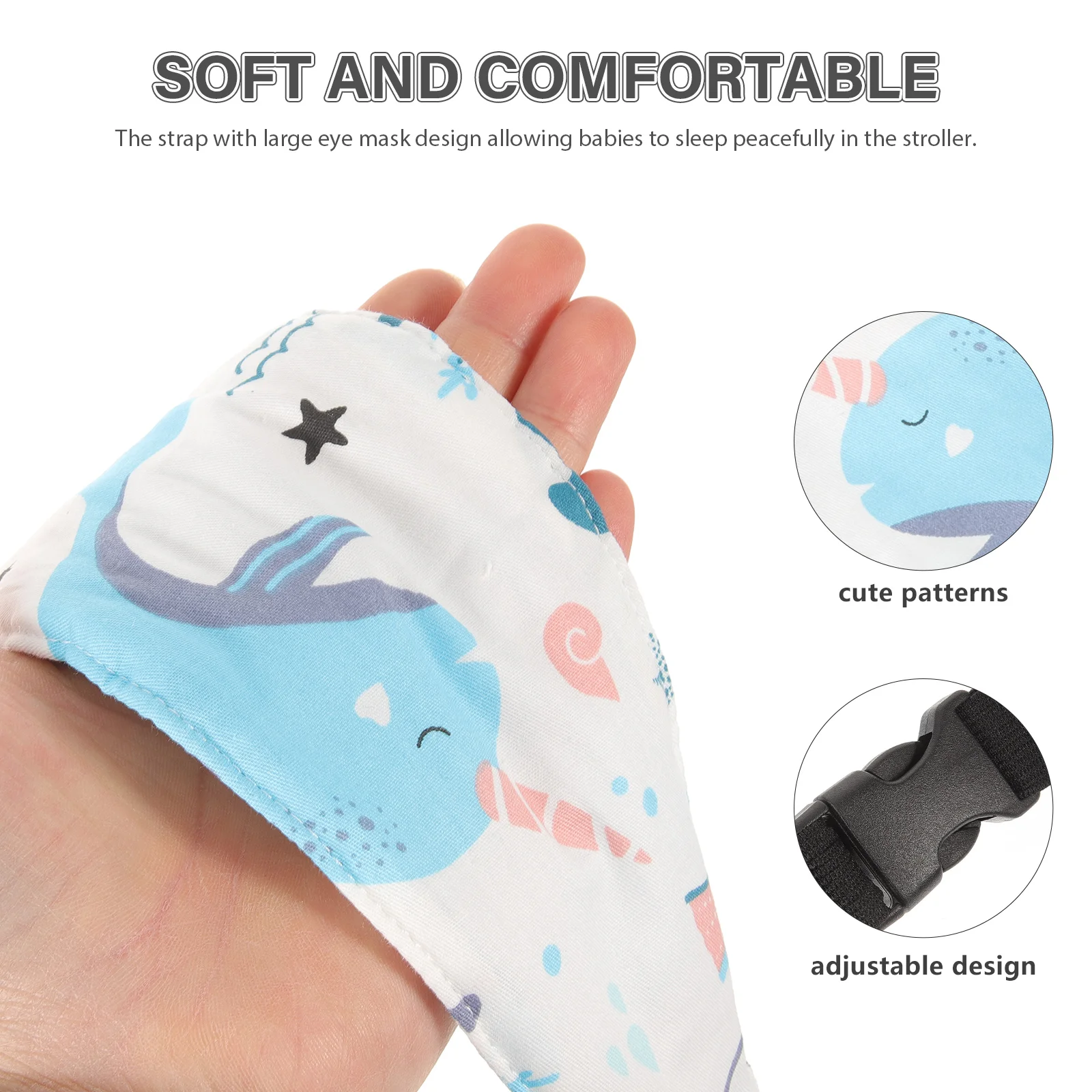 Sangle de siège de sécurité pour poussette de bébé, 3 pièces, soutien-tête de sommeil pour tout-petit, bandeau de siège de voiture, animal pur coton, essentiel pour le sommeil de l'enfant