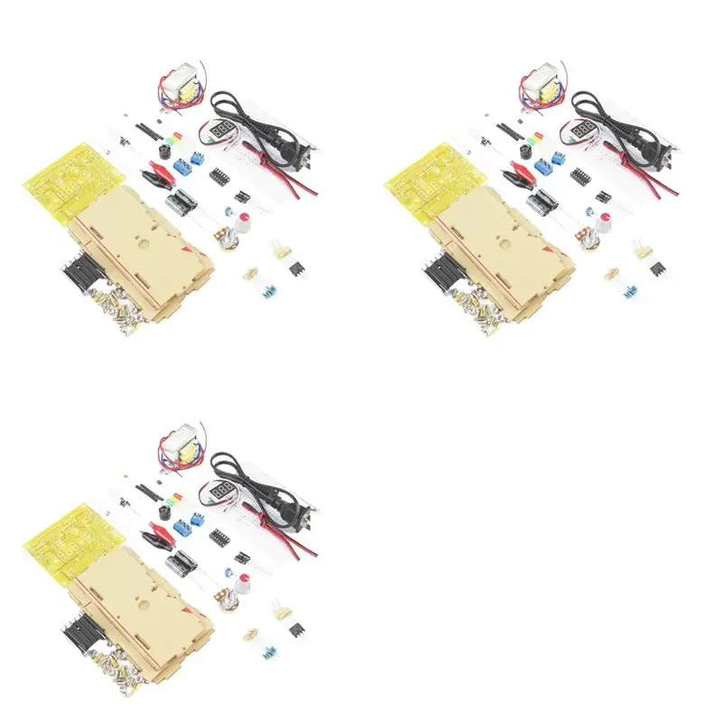AC88-3X LM317 Adjustable Voltage Regulated Power Supply DIY Kit 220V Transformer Stabilized Power Supply Laboratory US PLUG