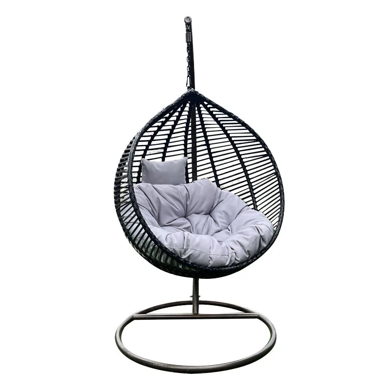 Outdoor Garden Courtyard Leisure Double Swing Park Household Balcony Sunscreen Rope Knitted Hanging Chair Combination