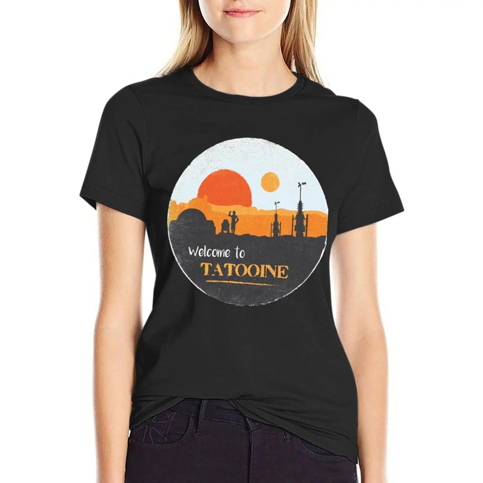 Welcome To Tatooine T-Shirt animal print shirt for girls Aesthetic clothing summer clothes Women t shirt