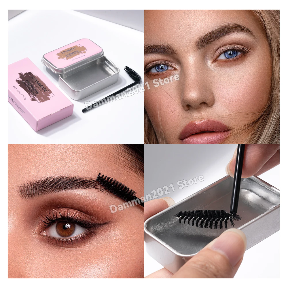 Damman transparente sobrancelha estilo gel à prova dwaterproof água sobrancelhas laminação ajuste gel de longa duração sobrancelha fixação gel maquiagem cosméticos