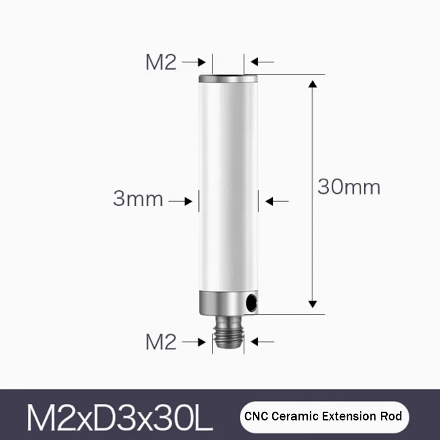 Three coordinate measuring needle ceramic probe extension rod M2 M3 M4 threaded three-dimensional probe extension rod
