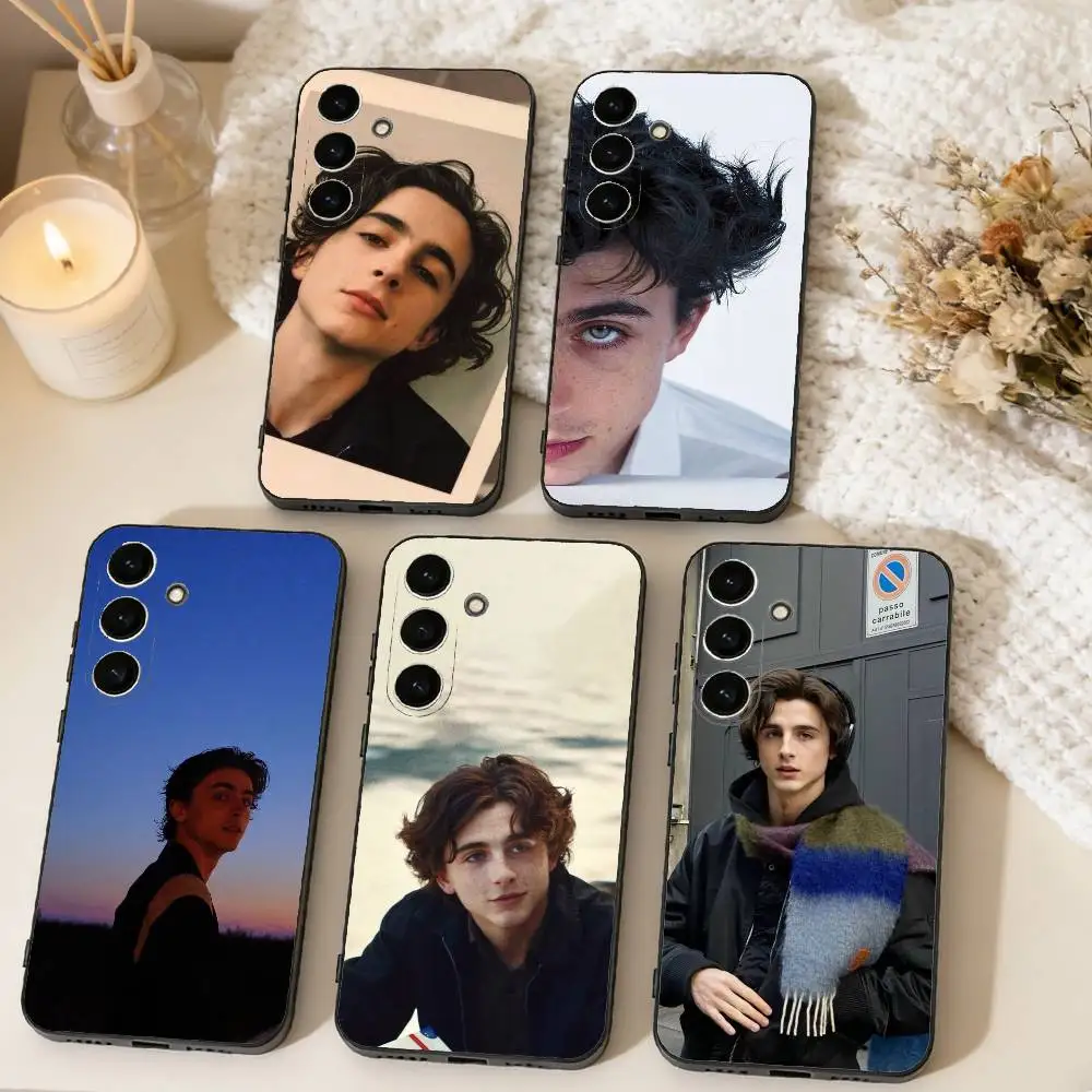 

T-Timothee Chalamet American Actres Phone Case For Samsung Galaxy A73,A72,A71,A70,A53,A52,A51,Soft Silicone Black Cover