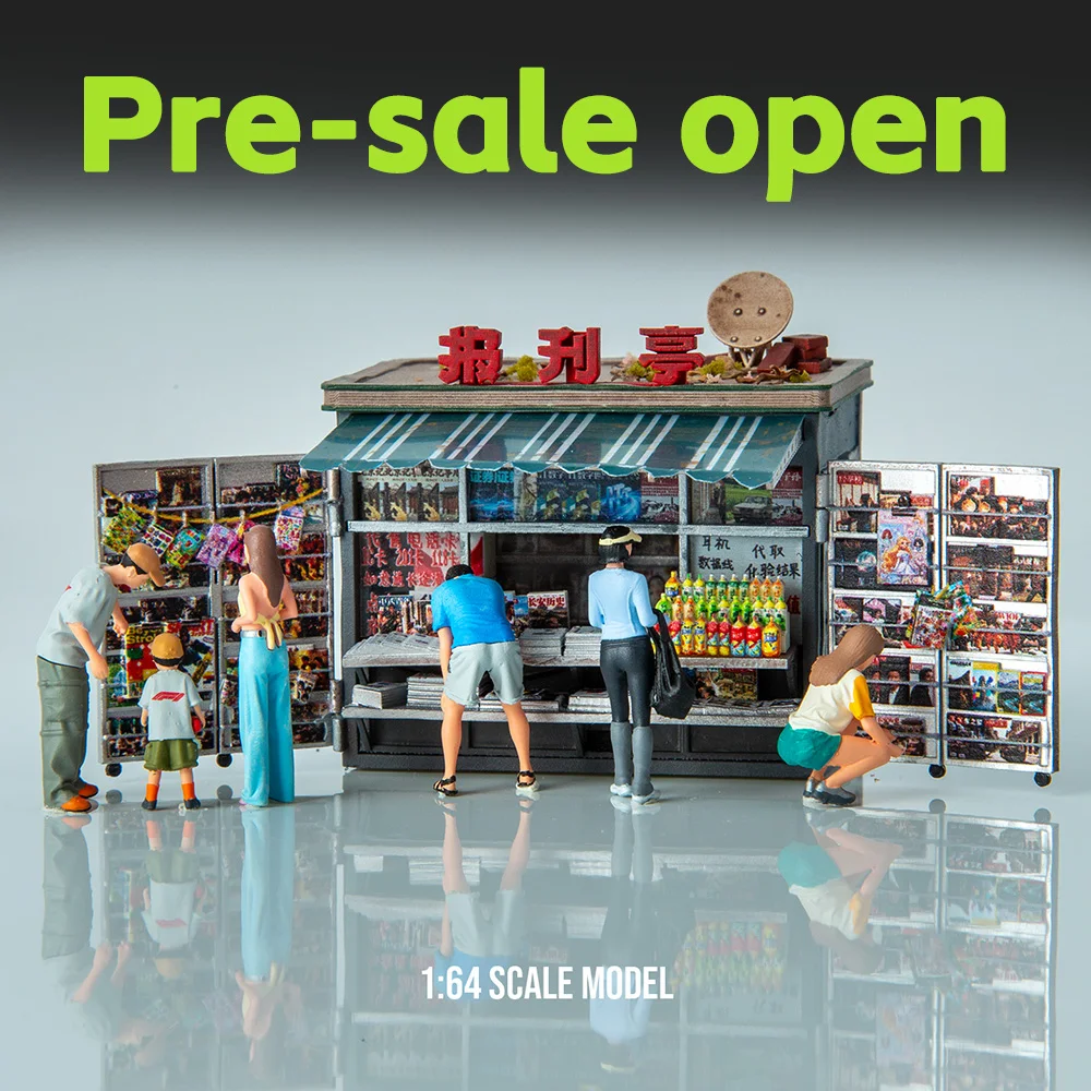 

PreSale Kicarmod 1:64 Street Newspaper Kiosk 3D Printing Resin Material Miniature Scene Model (Excluding dolls)