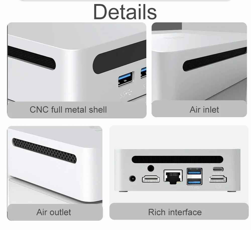 كمبيوتر صغير Ryzen 7 5800H/5800U/4800H/Ryzen 3 7330U كمبيوتر صغير Windows 11 Pro 16GB 512GB SSD WIFI6 BT5.2 سطح المكتب كمبيوتر صغير ألعاب الكمبيوتر