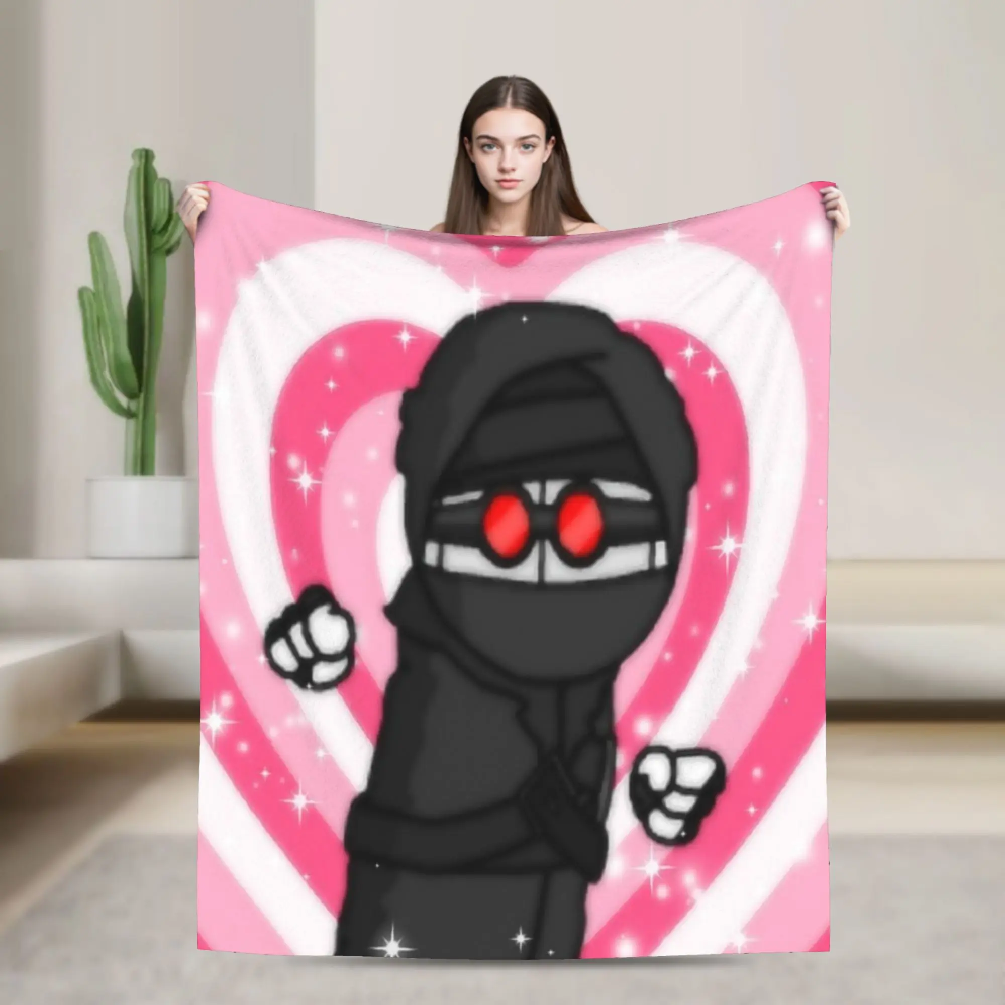 MADNESS COMBAT Hank Super Warm Blanket  Kids Plush Throw Blanket Fluffy Couch Bed Flannel Bedspread Sofa Bed Cover