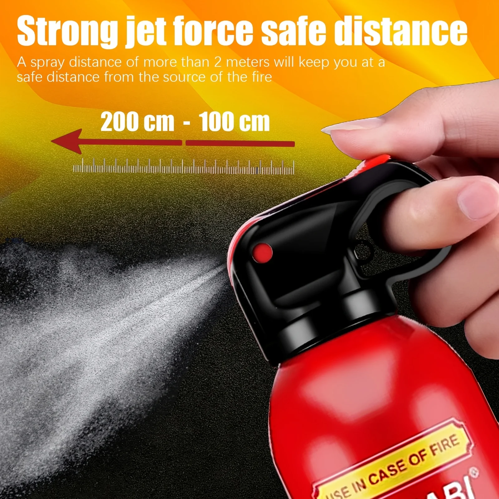 FIOZABI Portable Fire Extinguisher Spray 4 in-1 With Bracket for The House/Car/Kitchen/Garage/Home, Water-Based  21.87OZ