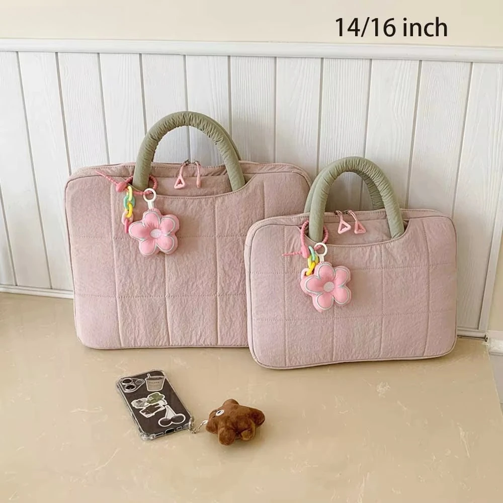Lightweight Puffy Laptop Sleeve 14/16 Inch Commuter Laptop Briefcase Notebook Sleeve Notebook Case Portable Handbag for Women