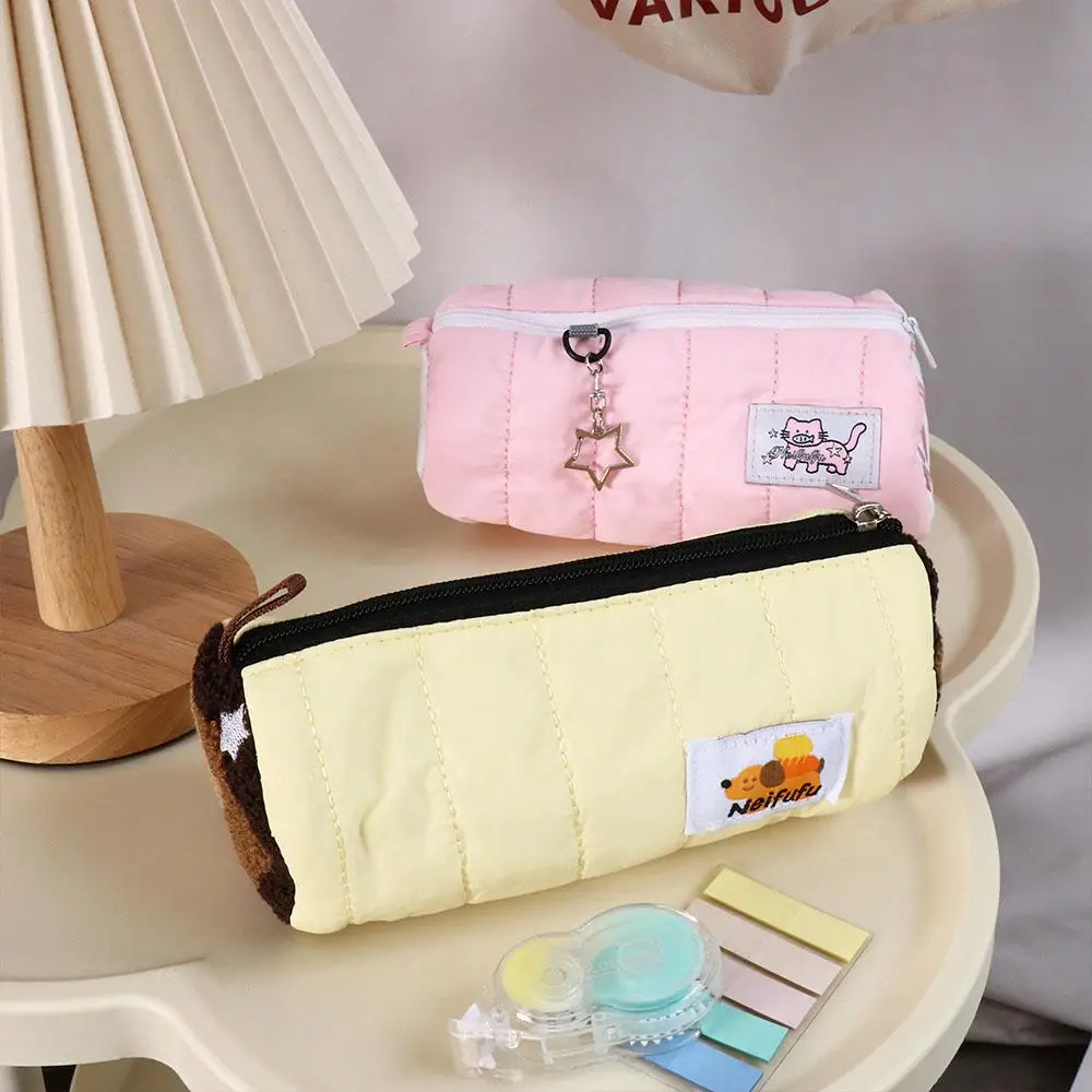 Pencil Box Pen Holder Cake Roll Pencil Bag Storage Bag Zipper Stationery Bag Cute Funny Pen Case Desktop Organizer