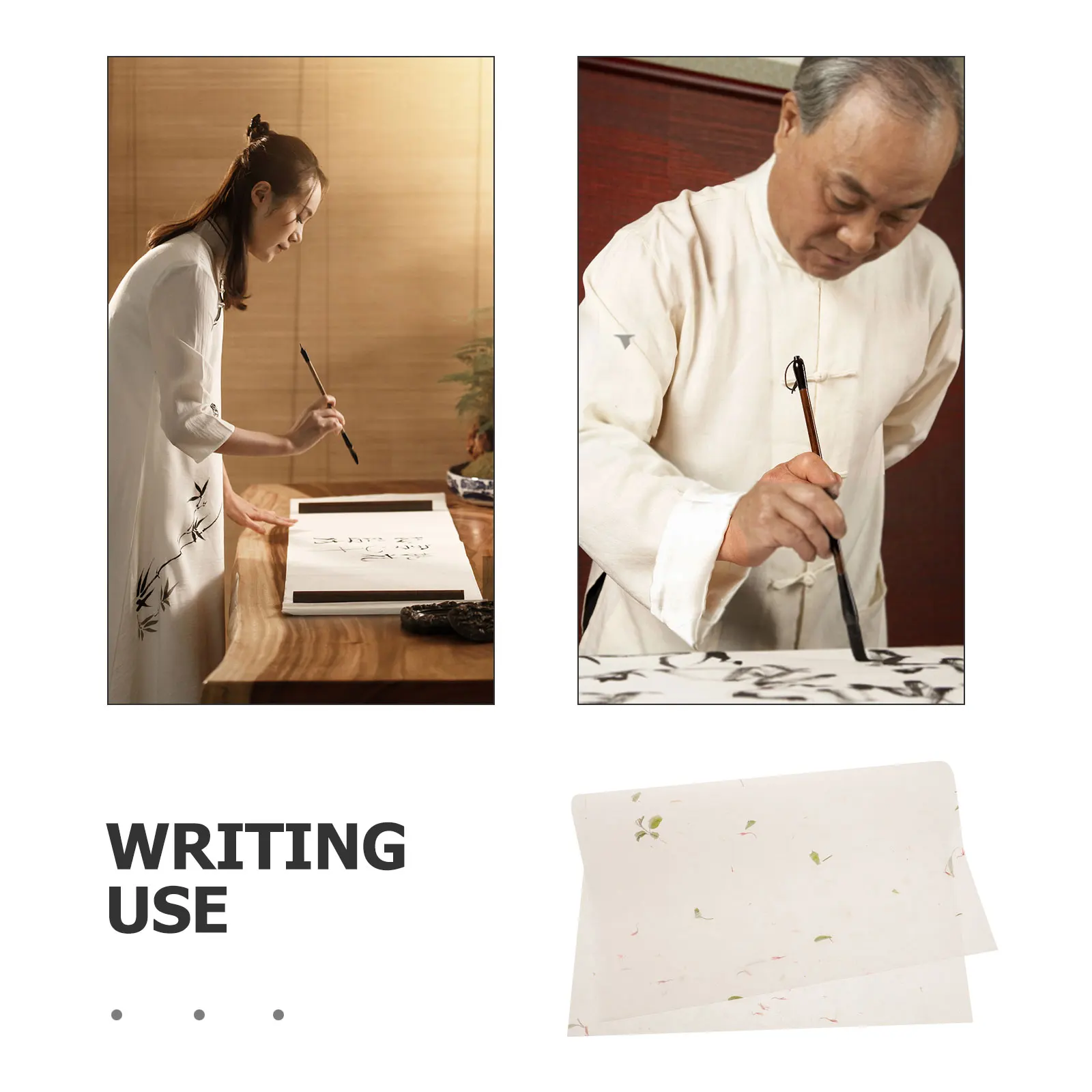 

50pcs 50 Sheets Rice Paper Xuan Calligraphy 34x45cm Flowers Drawing Writing Lightweight Storage Beginner Stationery