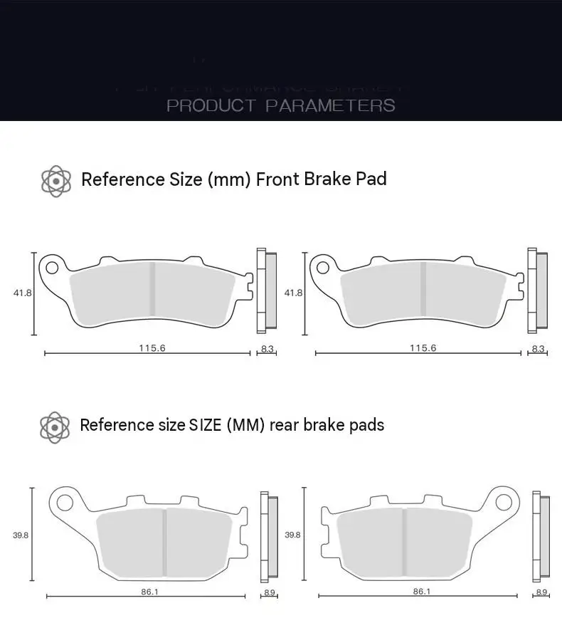 For Kawasaki VULCAN S CAFE 650 Carbon‑Copper Based Brake Pads, Wear‑Resistant Motorcycle Disc Brake Pads Mod Accessories