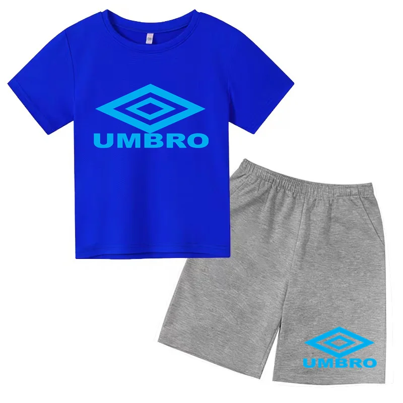 

Children's Personalized Patterned Printed T-shirt and Shorts Set - Suitable for Boys and Girls Aged 3-13 for General Sports Wear