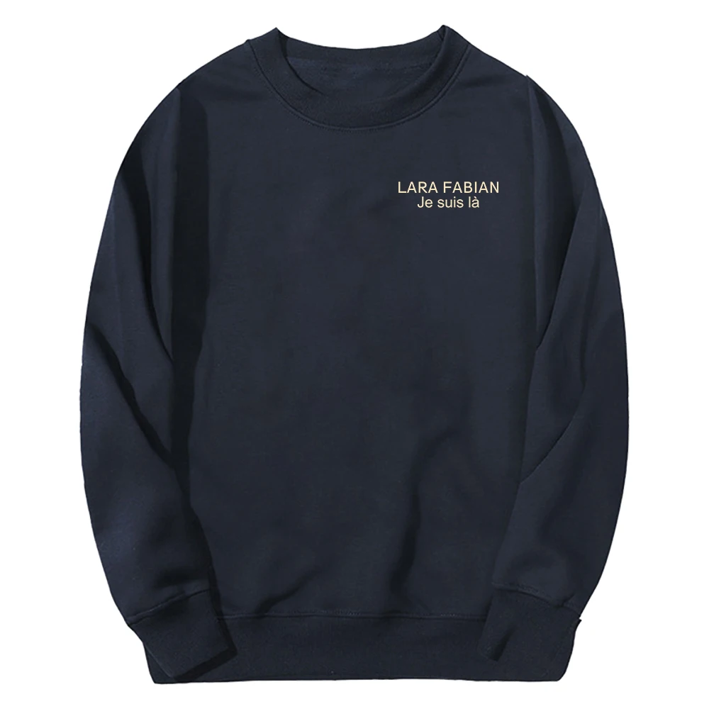 Lara Fabian Jizѕѕ Ià Merch للجنسين بياقة دائرية وأكمام طويلة ملابس الشارع الشهير للرجال والنساء بلوزات ملابس عصرية #4