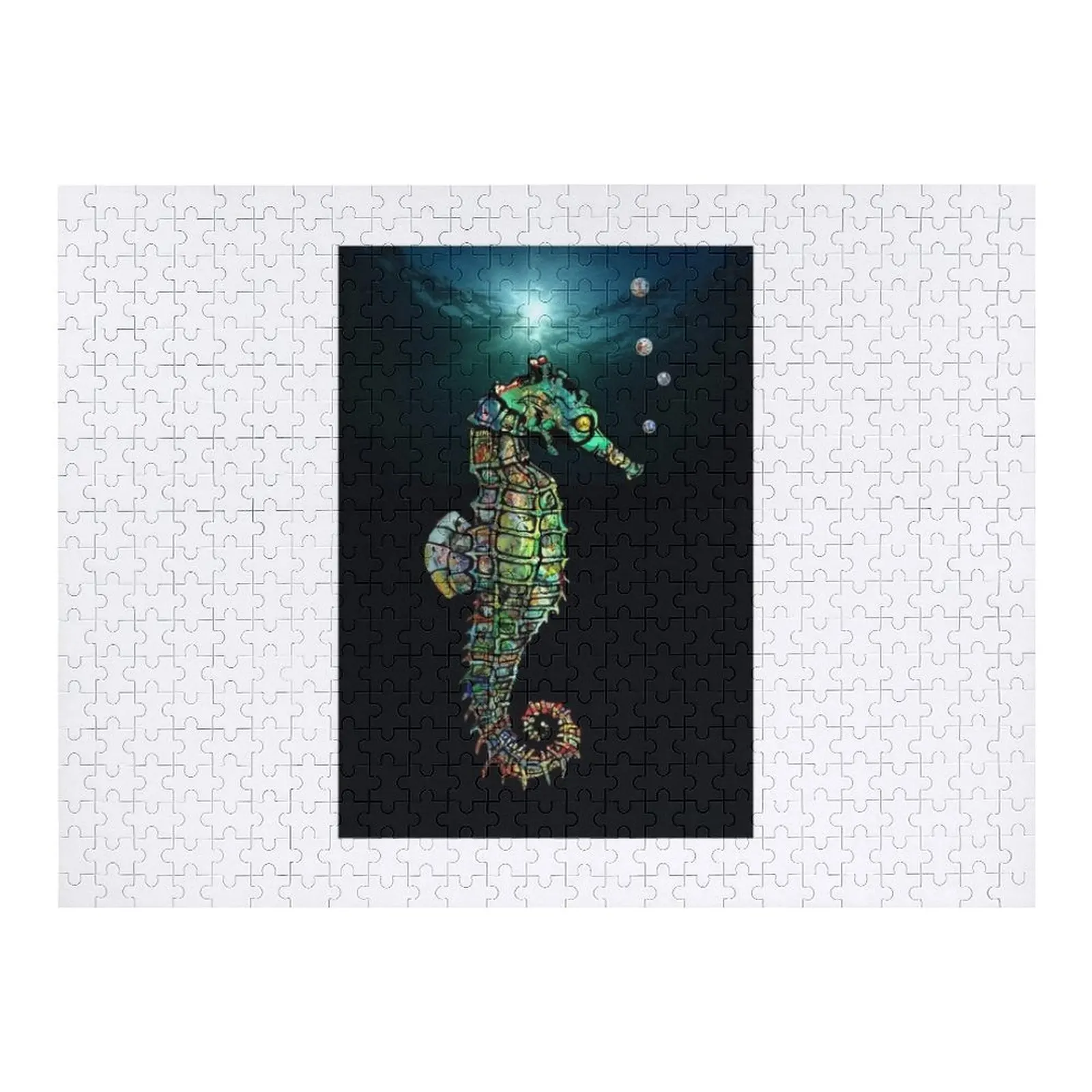 

Seahorse Jigsaw Puzzle Custom Custom Wooden Gift Wooden Name Puzzle