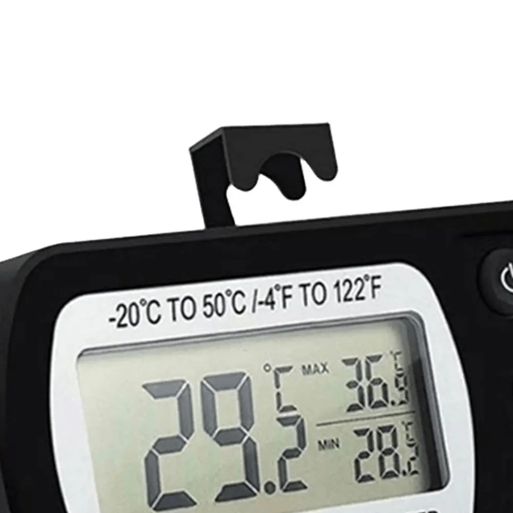 Digital Fridge Thermometer Max/Min Record Waterproof Mini Thermometer Large LCD Magnetic Back& Hook for Kitchen Home Restaurant