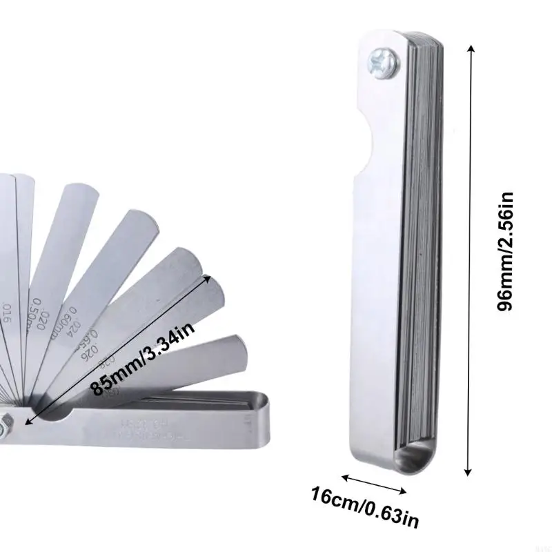 M4YC 32 قطعة Long Feeler Gauge 0.03-1mm ، مقياس مشجن من الفولاذ المقاوم للصدأ