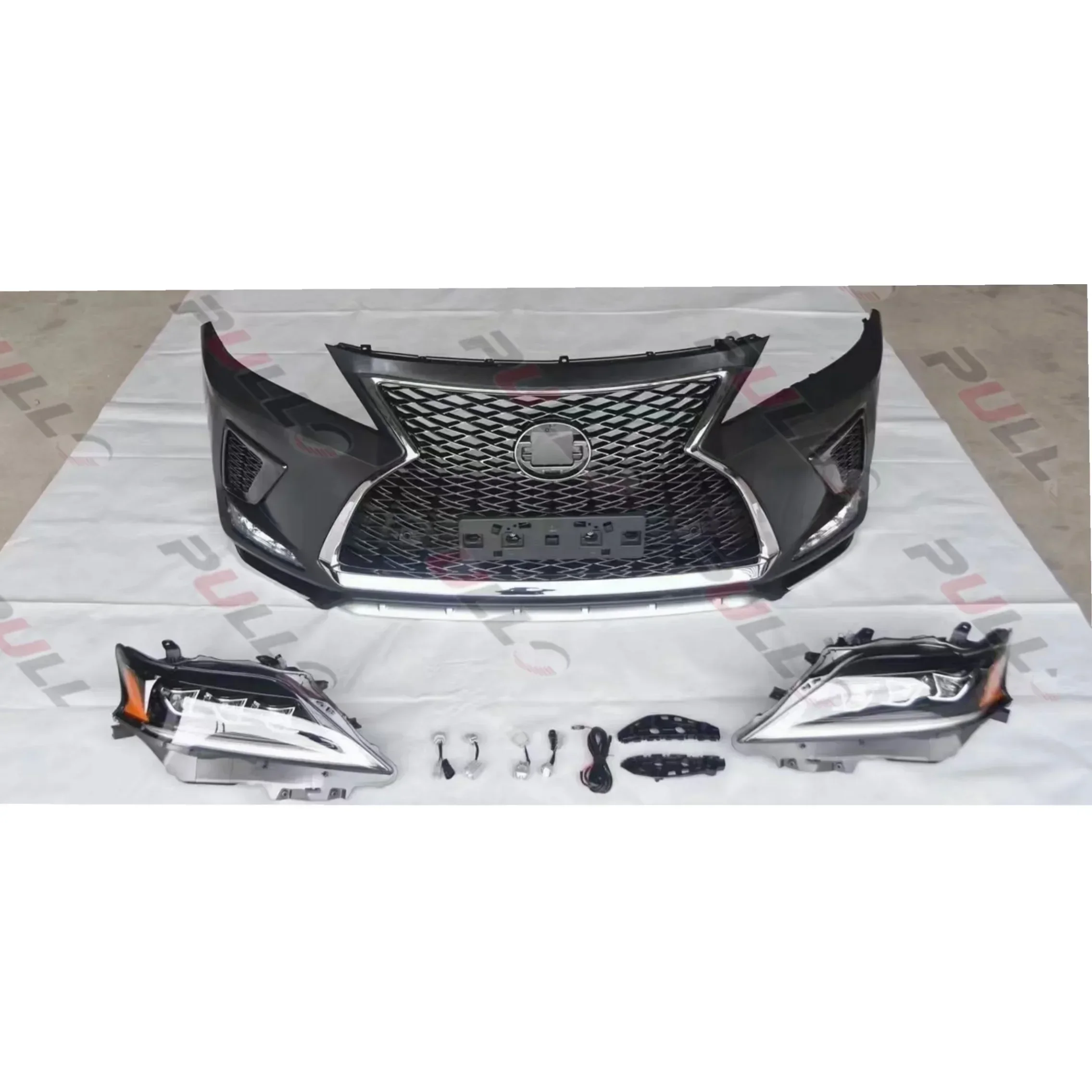 Auto Parts Car Body Kits 2009-2015 Update to 2019-2020 with 3 Lens Led Headlights Black for Lexus RX 270 300 350 Series Kit