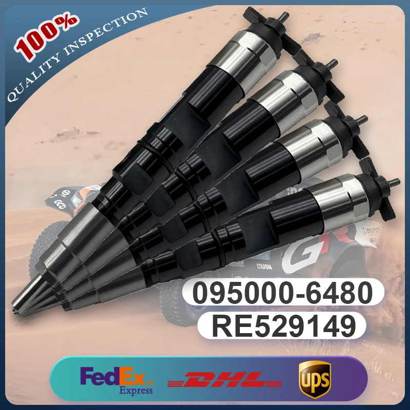 Fuel Injector 095000-6480 RE529149 RE546776 DZ100221 for John Deere Engine 6090 Tractor 8120 8130 8295R 8320 8330 8420 8530