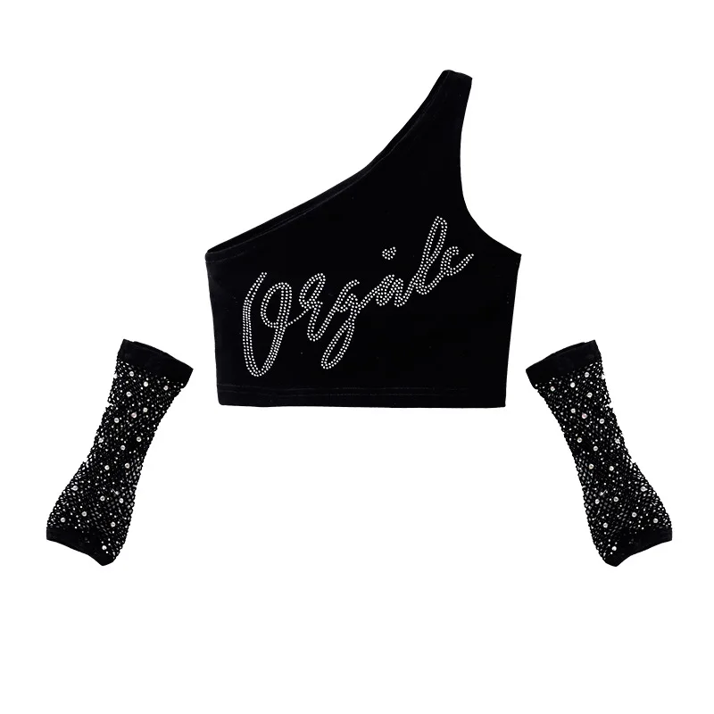 Hip Hop Mädchen Mode Crop Top Baggy Hosen Gruppe K-pop Streetwear Kleidung Sets Jazz Bühne Leistung Anzug Street Dance kostüm
