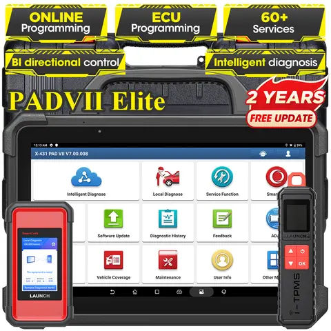 LAUNCH X431 PADVII 엘리트 자동차 진단 도구 PAD7 PAD VII J2534 Smartlink 자동차 스캐너 자동 진단 온라인 프로그래밍