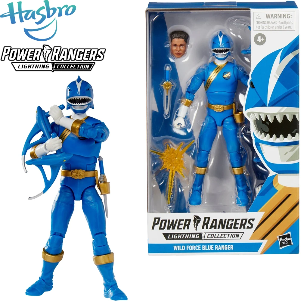 In Stock Original Hasbro Lightning Collection Power Rangers Wild Force Blue Ranger Collectiblea 6 Inches Action Figures Model