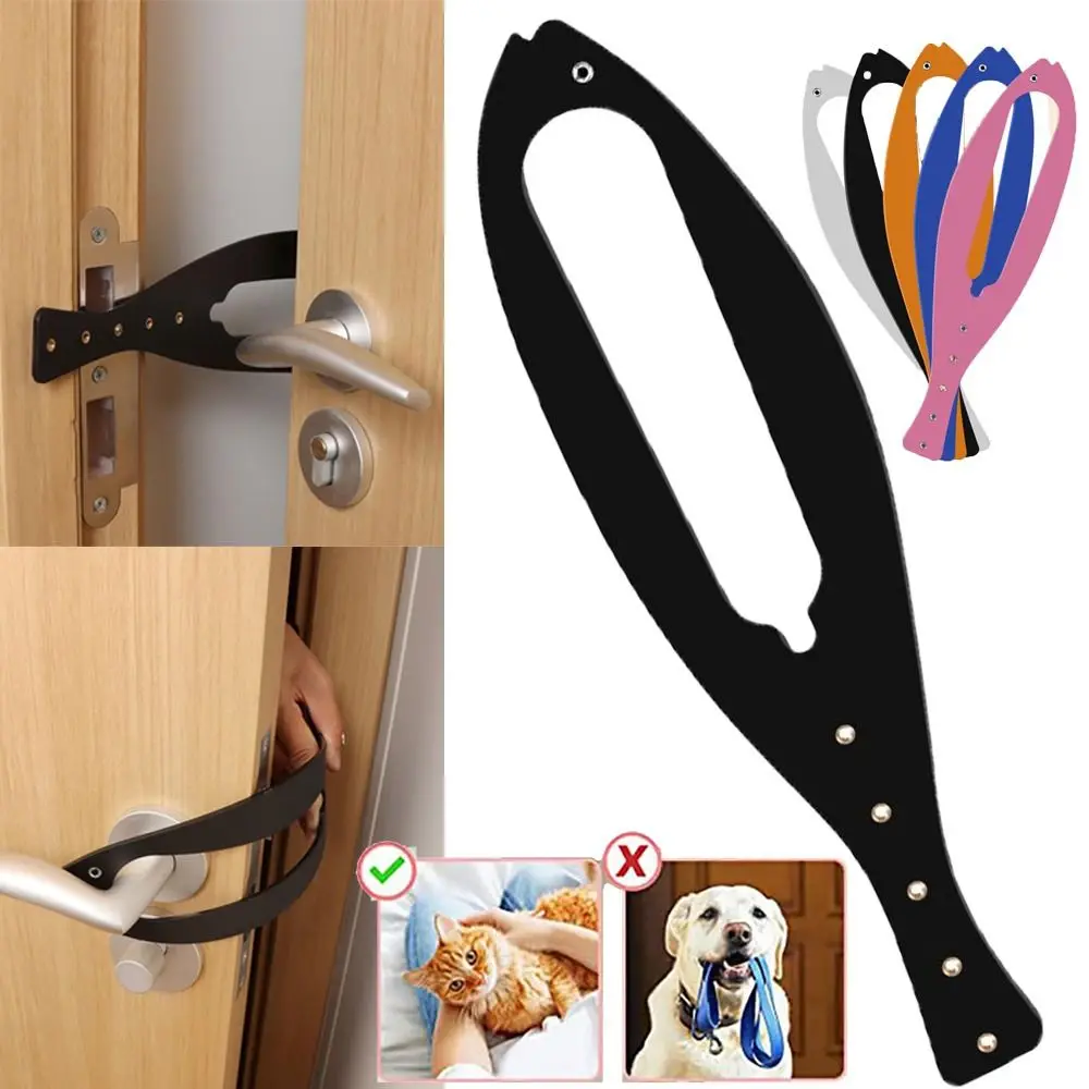 Anti-collision Easy Installs Safe Flex Door Stopper Adjustable Latch Strap Cat Door Holder Latch Keep Dogs Out