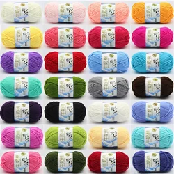 5 Strands Of Milk Cotton Thread Baby Yarn Ball Hat Blanket Doll DIY Crochet Thread Medium Thick Hand Woven Material Bag