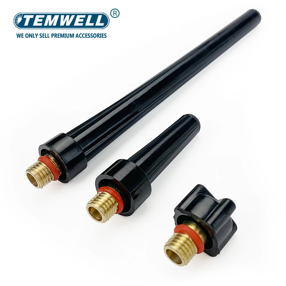 5 Buah Alat Las Aksesori Mesin Las TIG WP9 WP20 Obor Las TIG/Kepala Pistol Tutup Belakang TIG Pendek Sedang Panjang