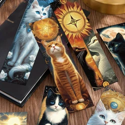 30 Uds. Marcapáginas de gatos Tarot elegantes de dibujos animados páginas de lectura libros anotados estudiantes suministros estacionarios marcapáginas creativo DIY