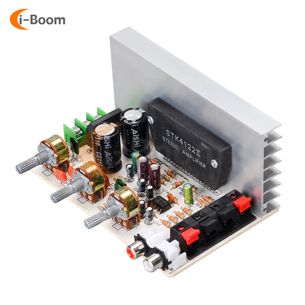 DX-0408 Dual Channel Stereo Amplifier Board 50W + 50W High Power Audio Amplifier Module Dual AC 15V-18V Power Inputs