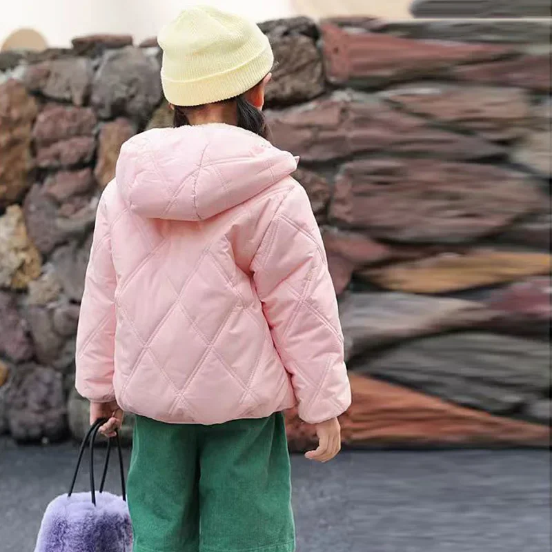 Middle Children Padded Jackets Kids Fleece Thick Warm Coats Winter Girls Boys Down Cotton Outerwear Baby Clothes Snowsuit 2-6 Ye