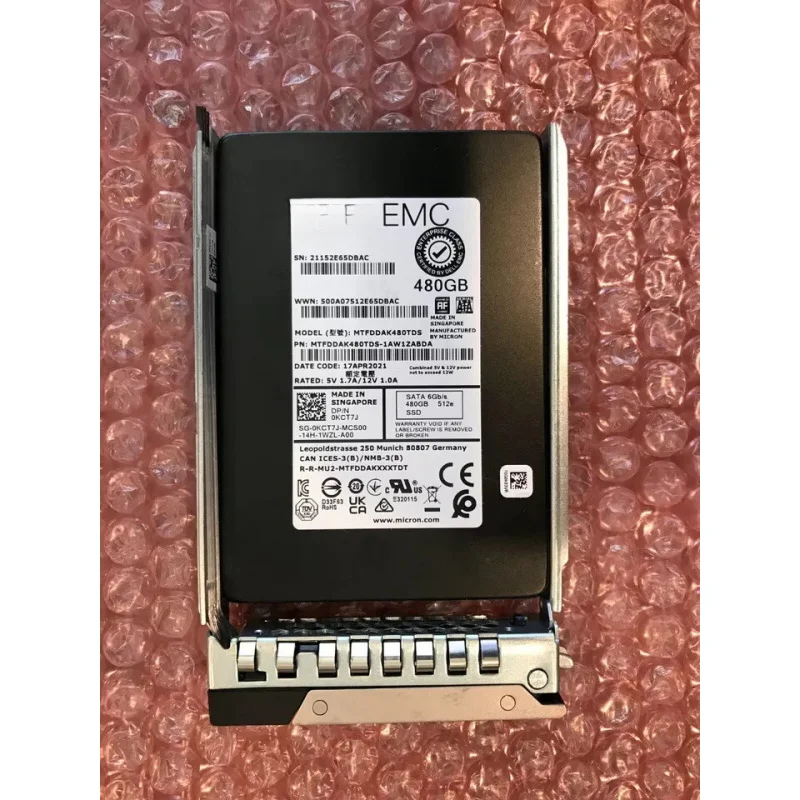 

Новый SSD-накопитель Dell EMC Micron KCT7J 0KCT7J MTFDDAK480TDS 480 ГБ 6 Гбит/с SATA 2.5" G14 KIT