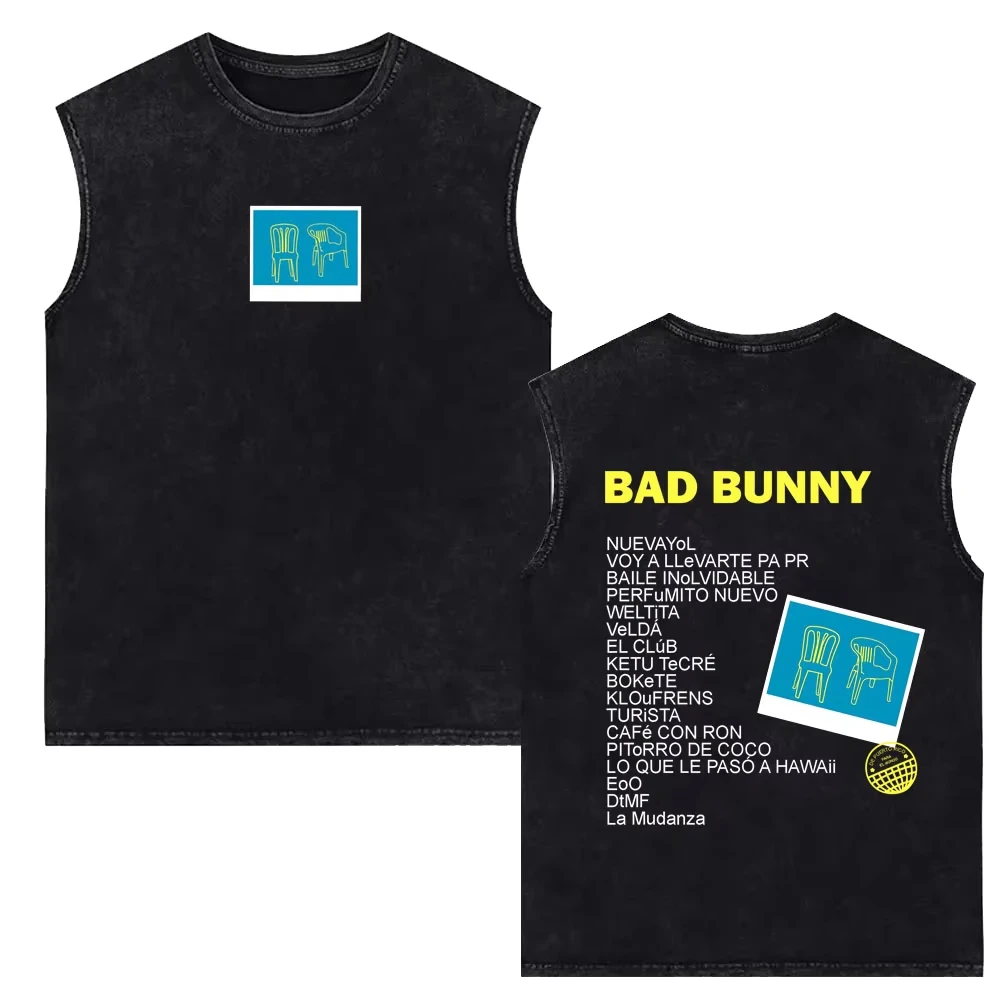 2026 new Sleeveless tank top album, solid color T-shirt, fashionable hip-hop retro tank top for both men and women