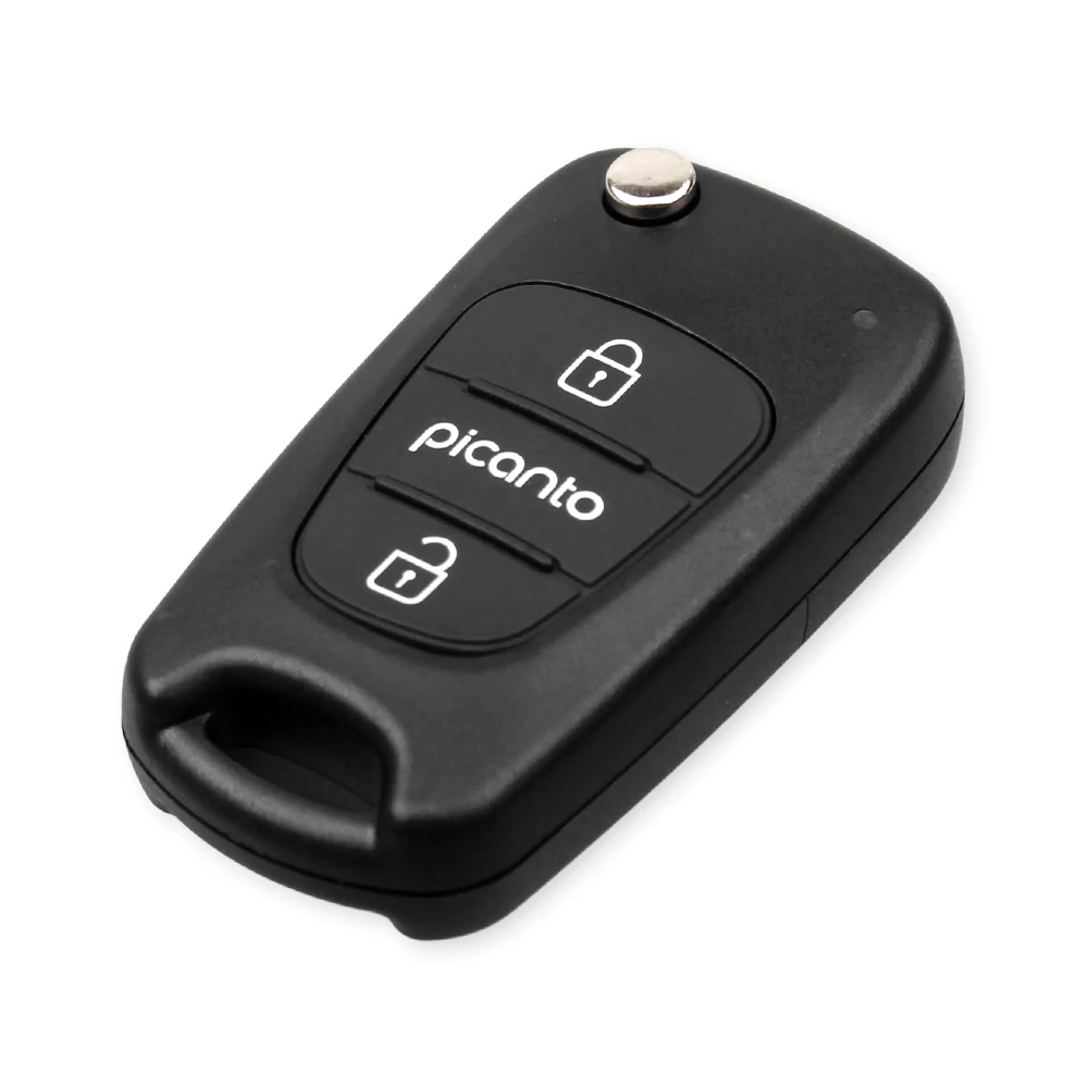 KEYYOU Flip REMOTE Key SHELL FOB สำหรับ Hyundai สำหรับ Kia K2 K5 Picanto รถ 3 ปุ่มพับคีย์เปล่ากรณีเปลี่ยน