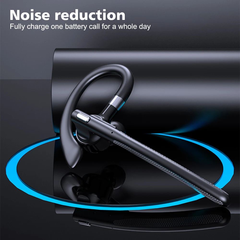 Wireless Bluetooth 5.4 Headset Single Ear Earbuds Over-Ear Sports Headphone With Dual-Mic Noise Cancelling Handsfree Earphones