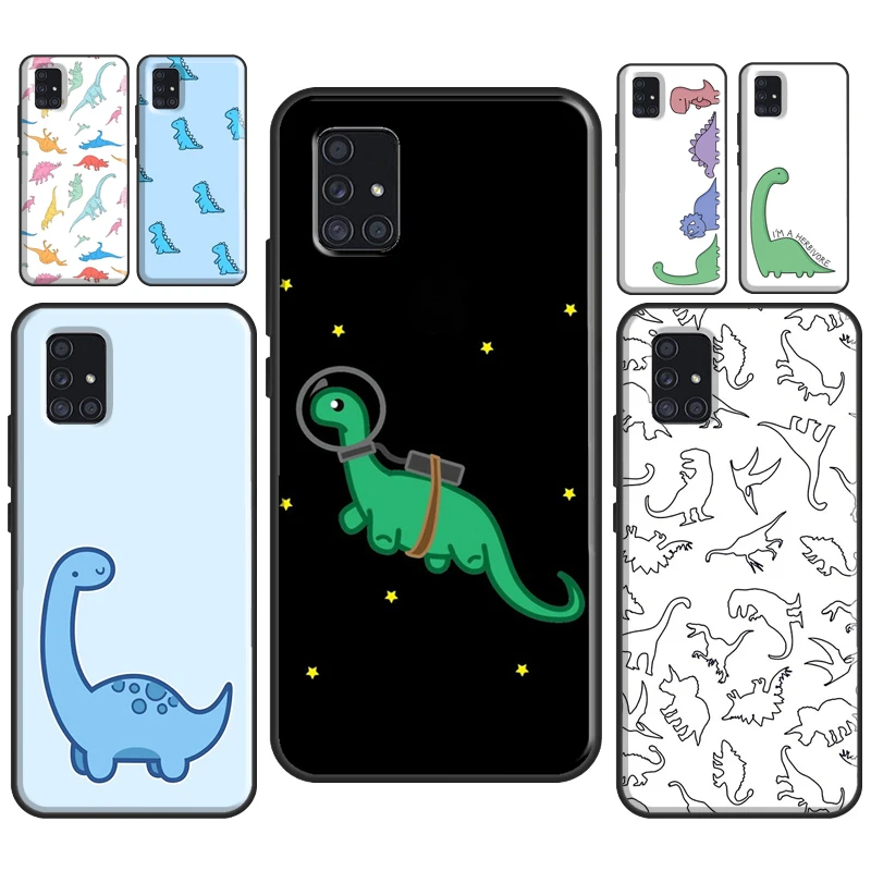 Cute Dino For Samsung A12 A32 A52 A72 A10 A20 S A40 A50 A70 A11 A31 A41 A51 A71 A20e A21S Phone Case