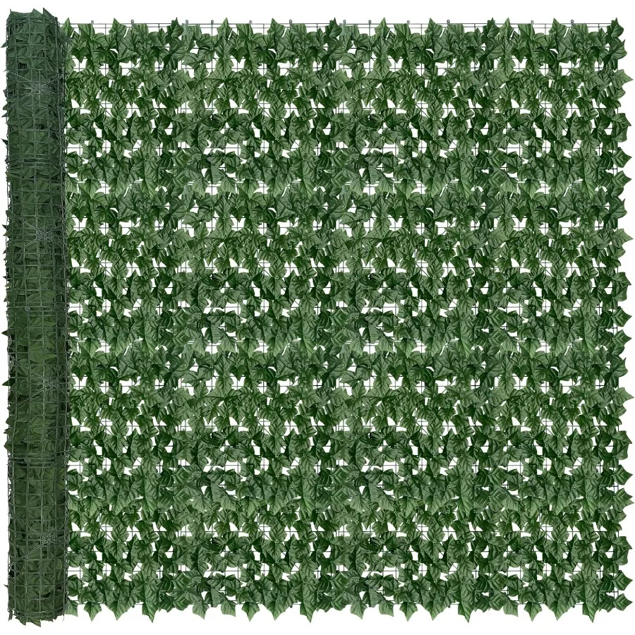 

Artificial Ivy Privacy Screen: 72x144 inUV Protection Ivy Vine Leaves Hedge Fence Panel Backdrop for Patio Balcony Gar